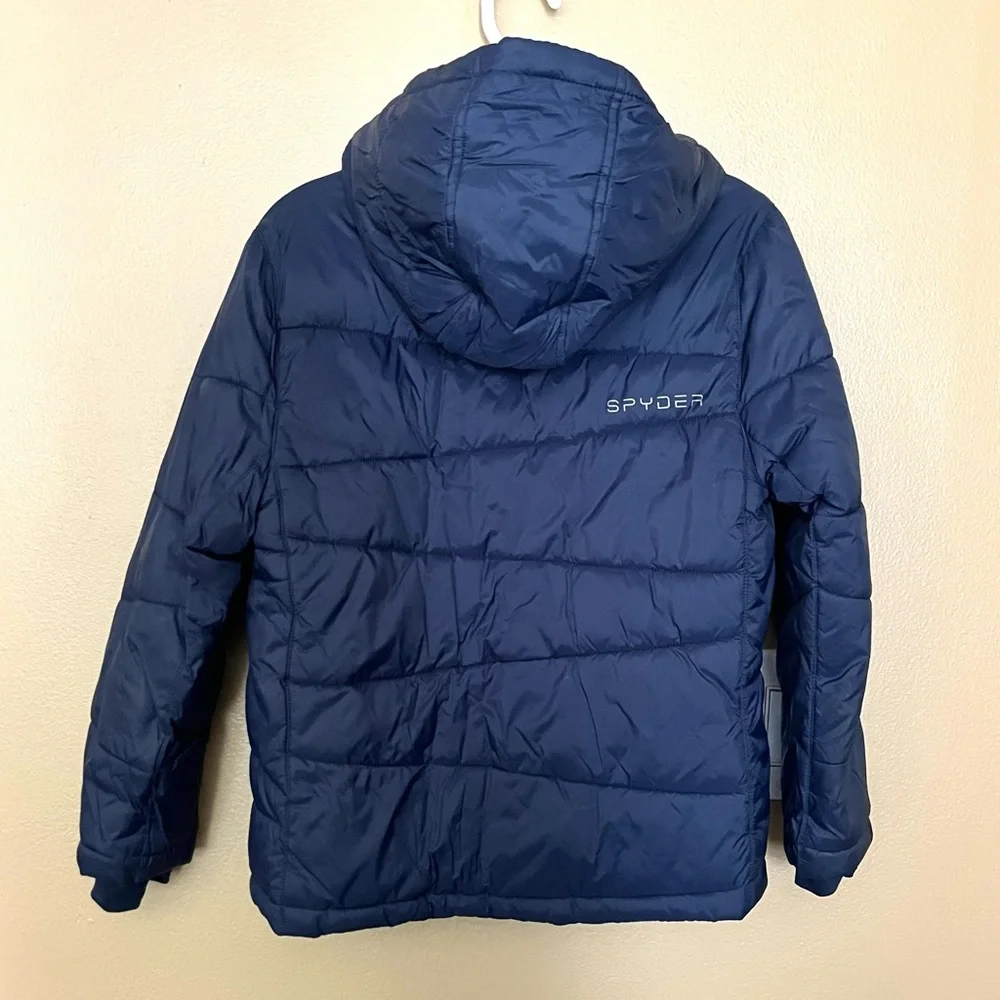 SPYDER Kids Little Boy Jacket size SMALL =  8 YRS Casual Cozy Winter  Navy Blue